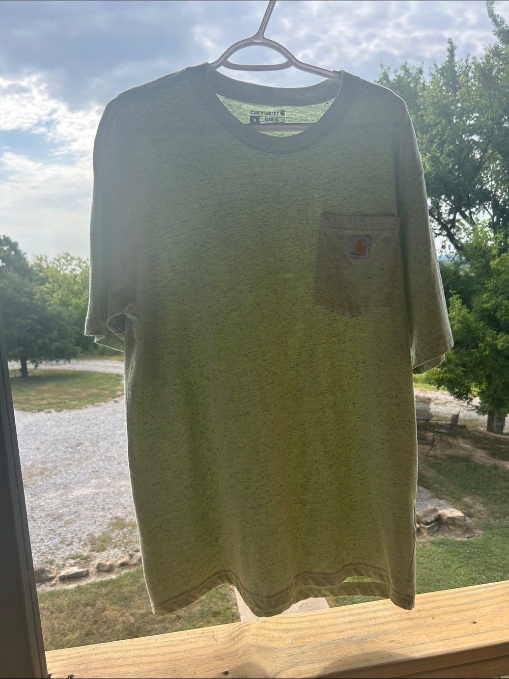 Carhartt Men’s Heathered Green Short-Sleeve Pocket Tee